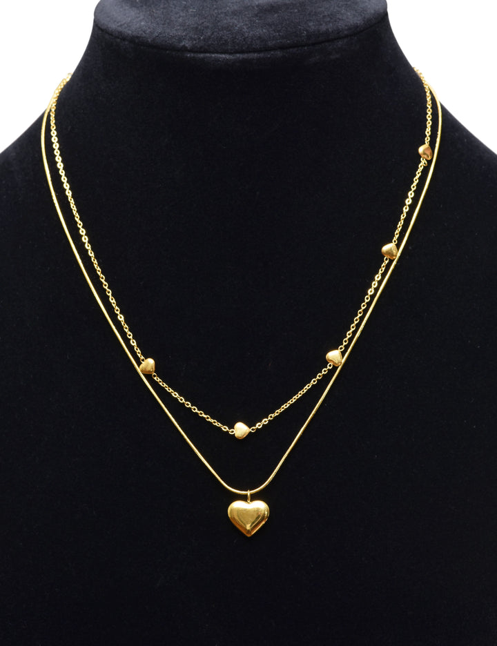 Double Layered Hearts Necklace